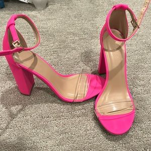 Pink high heels